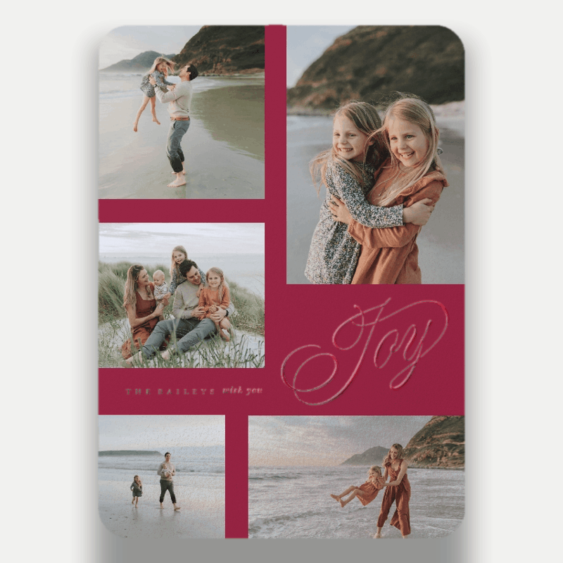 Joy Script Holiday Card