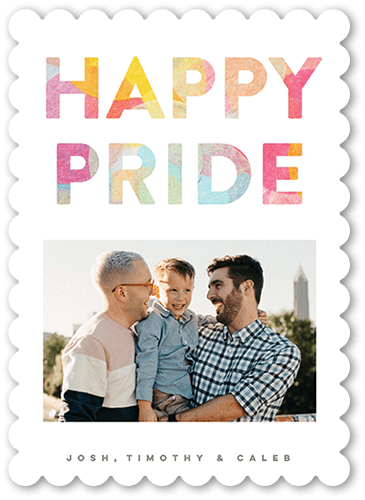 Gleaming Passion 5x7 White  Pride Card