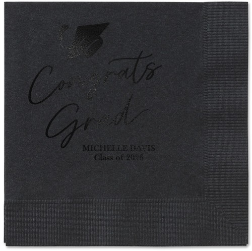 Black Matte Party Napkins