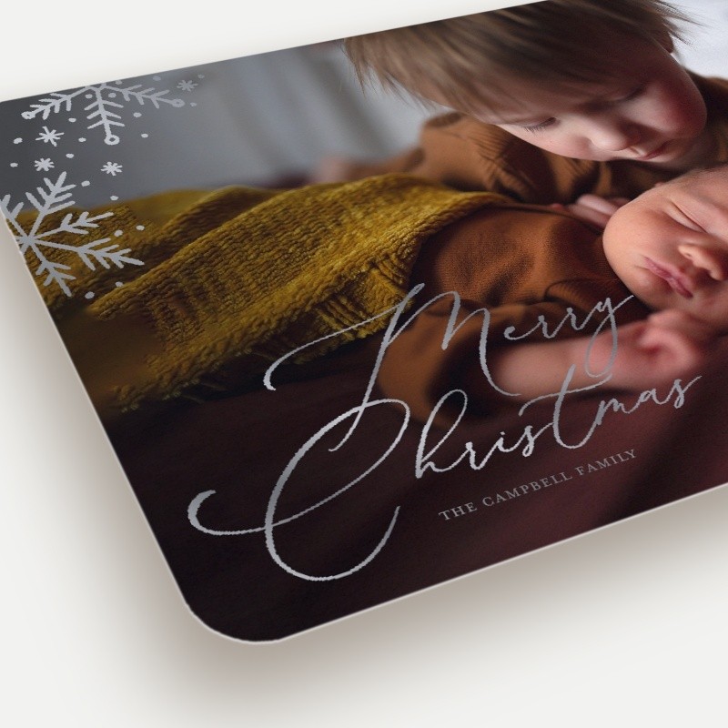 Delicate Flakes Holiday Card
