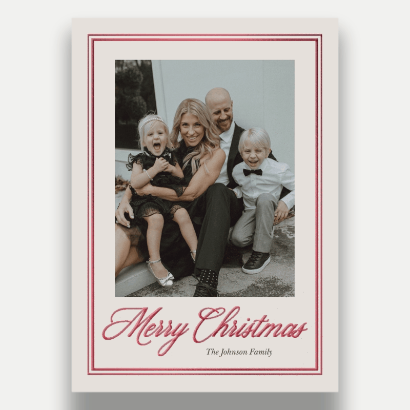 Script Border Holiday Card