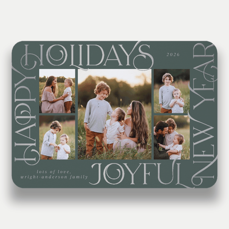 Word Frame Holiday Card