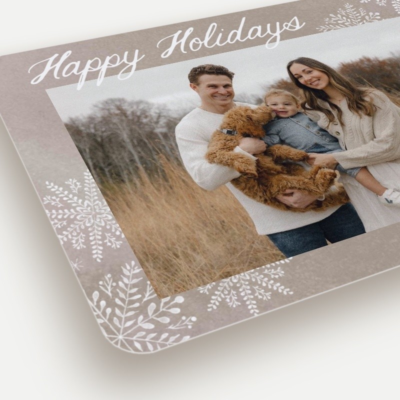 Scattered Snowflakes Holiday Card