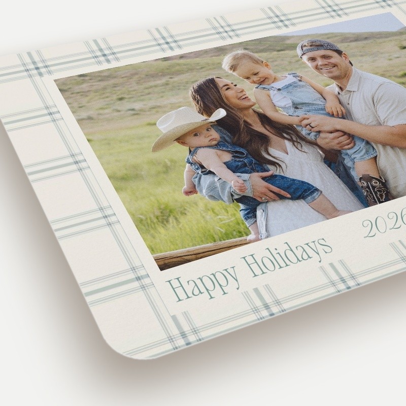Soft Plaid Holiday Card