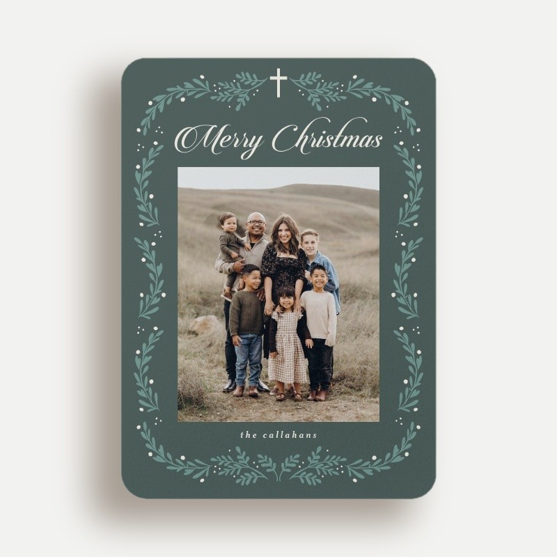 Faith Botanical Religious Christmas Card