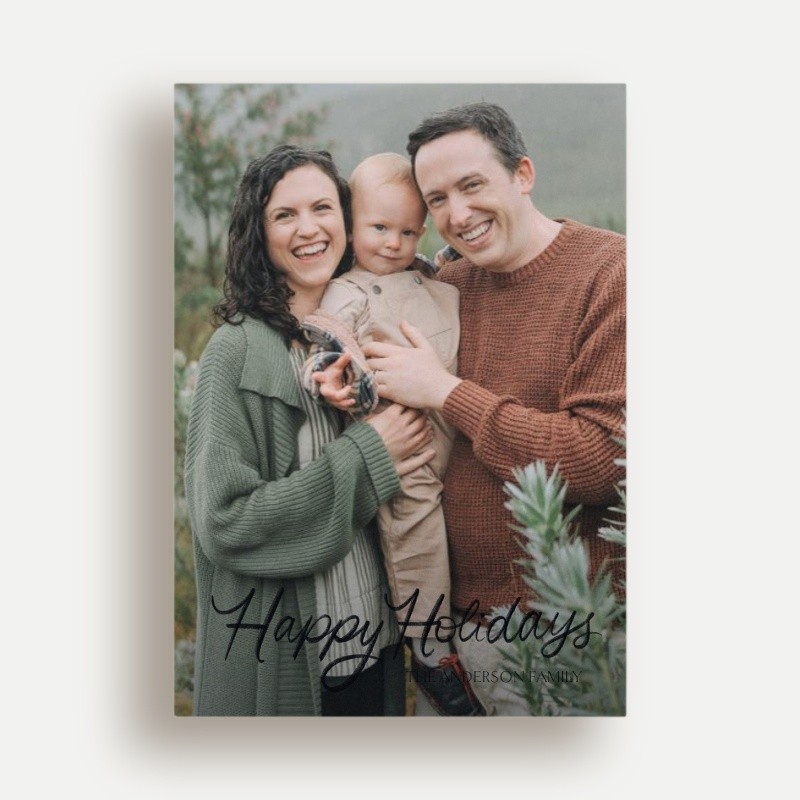 Script Overlay Holiday Card