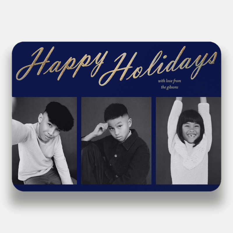 Bold Script Holiday Card