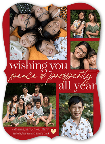 Prosperous Year 5x7 Red  Lunar New Year Card