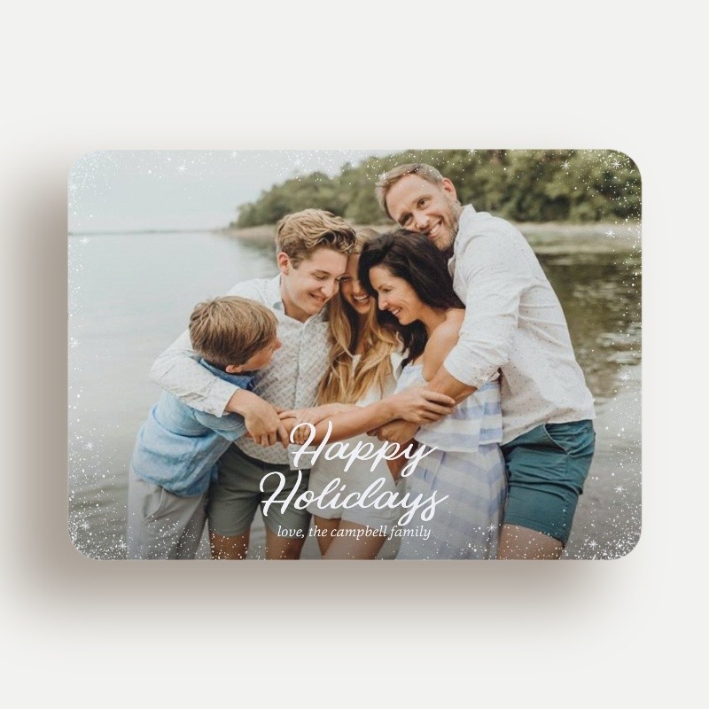 Sparkle Script Holiday Card