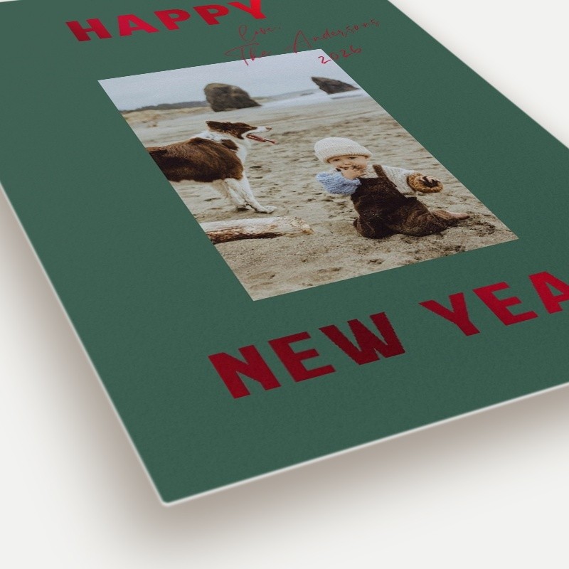 Modern Signature Holiday Card
