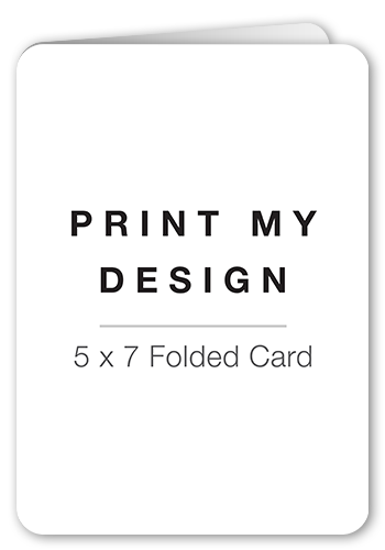 Print My Design 5x7 White  Christmas Card