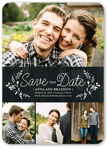 Wedding Save The Date Cards With Four Photos