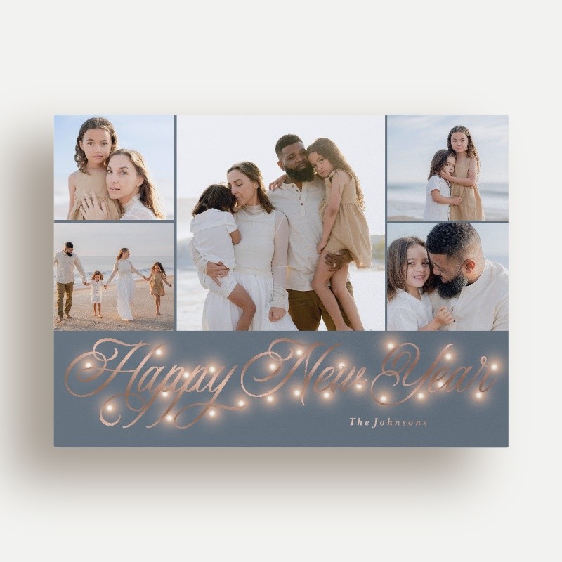Glowing Flourish Holiday Card