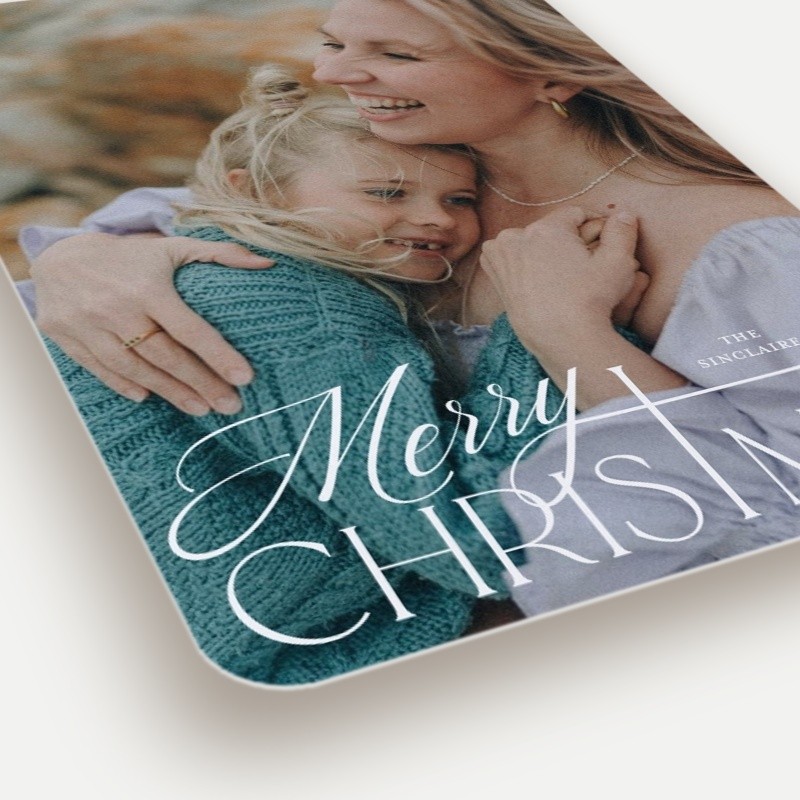 Elegant Swash Religious Christmas Card