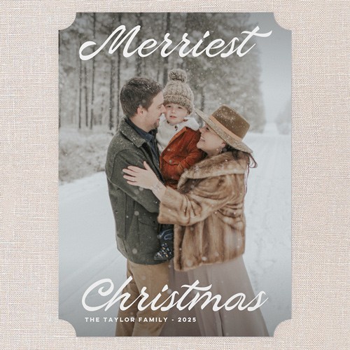 Retro Rave 5x7 White  Holiday Card