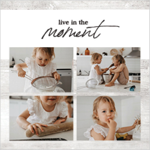 Black And White Rustic Calendar 12x12 undefined  Wall Calendar