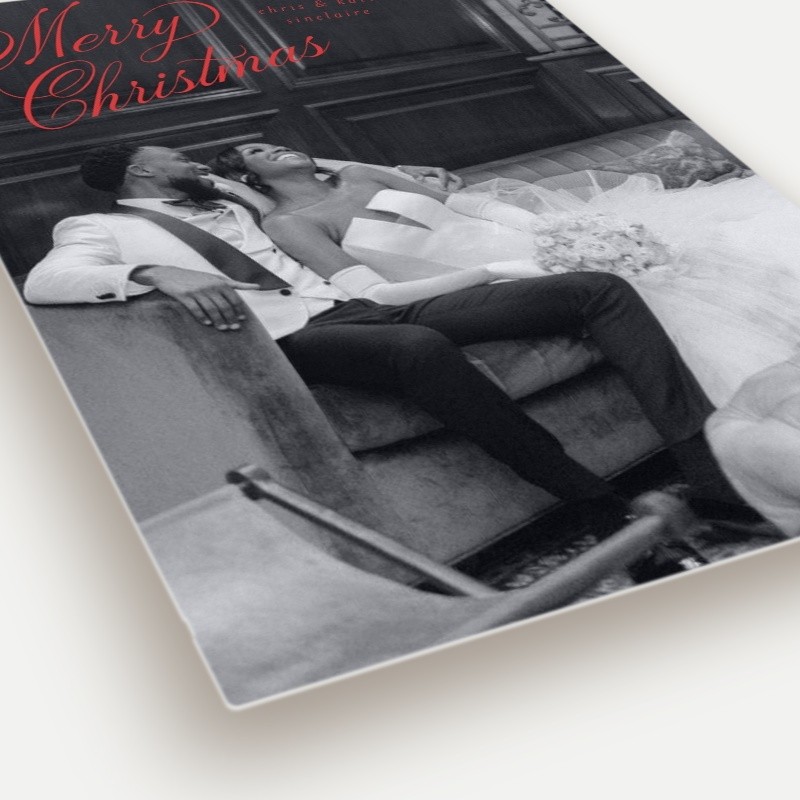 Sweeping Script Holiday Card