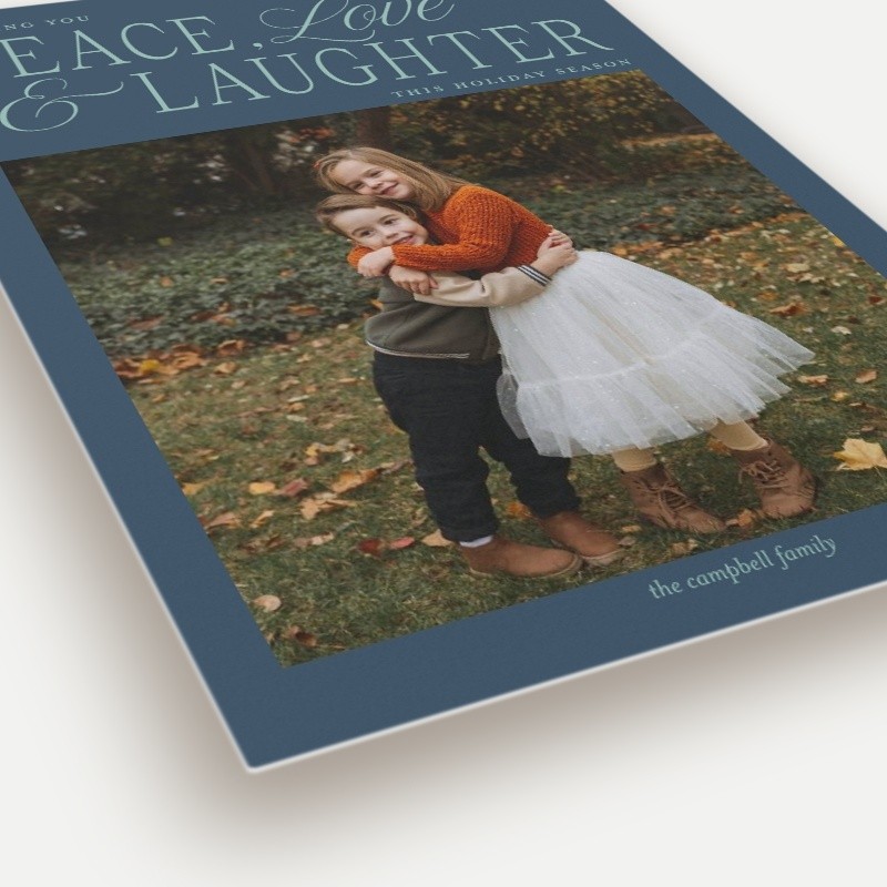 Peace Laughter Holiday Card