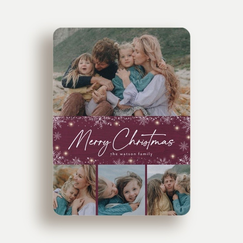 Snowflurry Script Holiday Card