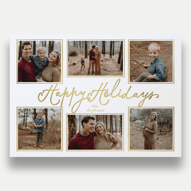 Framed Six Holiday Card