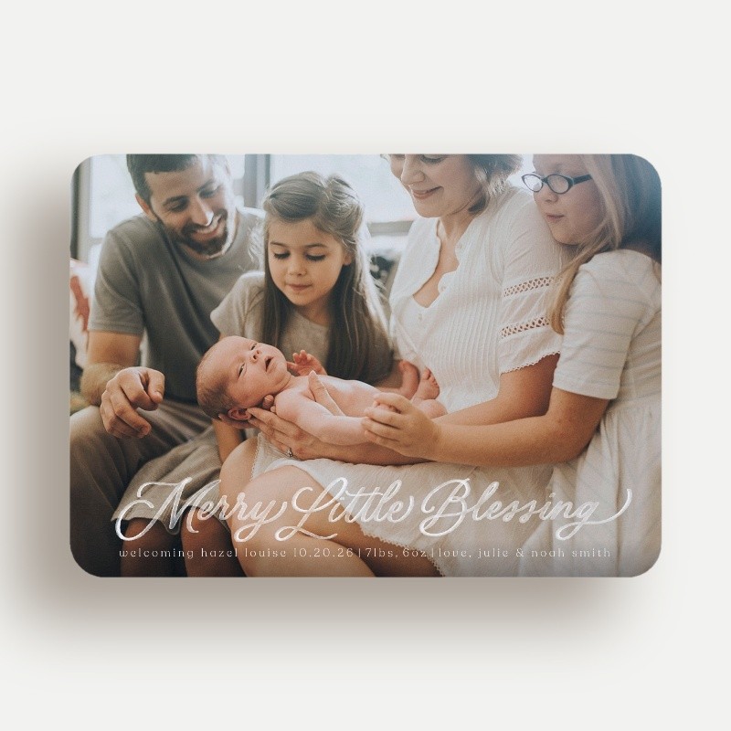 Painted Blessing Birth Announcement