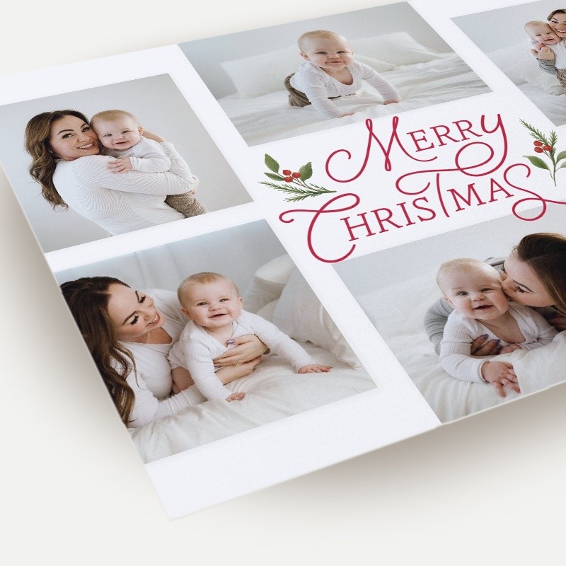 Berry Script Collage Holiday Card