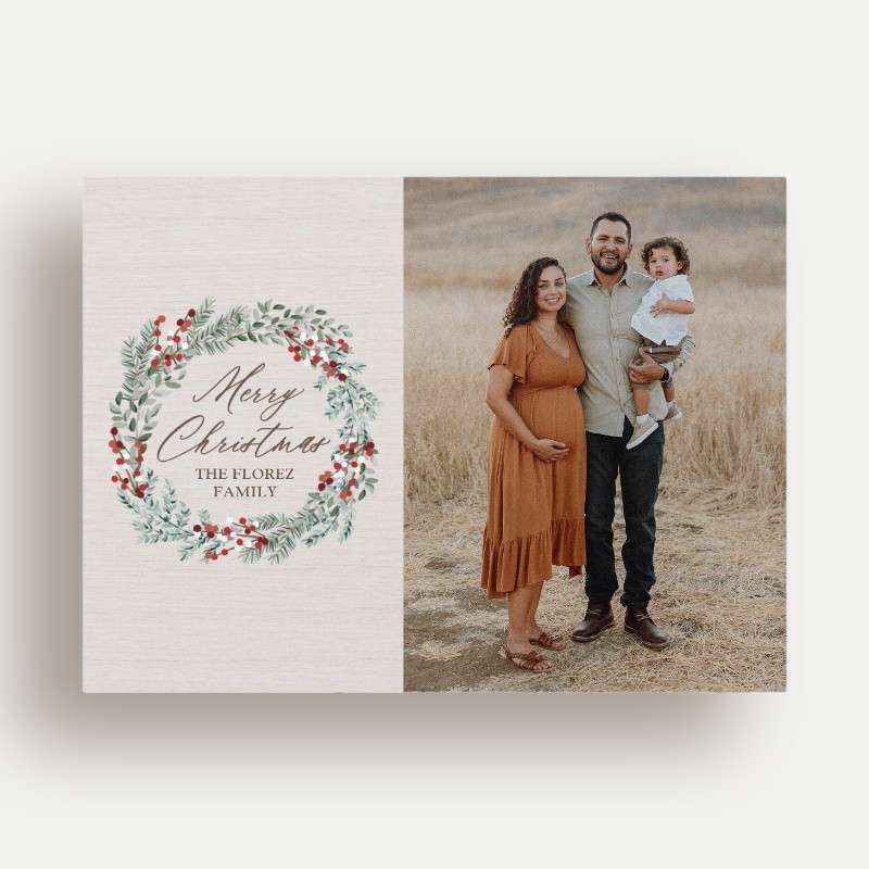Berry Wreath Holiday Card