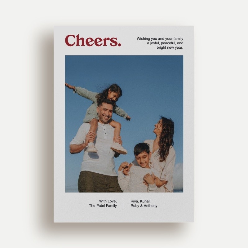 Bold Cheers New Year's Card
