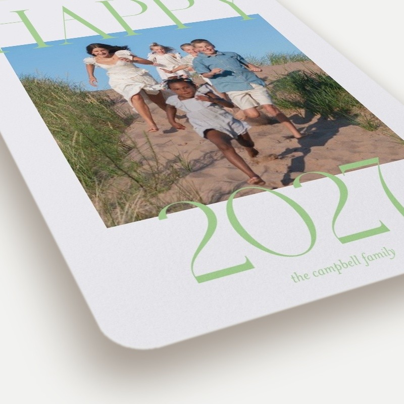 Oversized Serif New Year's Card