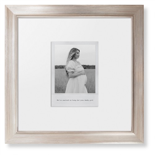 Framed Prints: Simple Photo Frame Metallic Modern Frame White Top & Bottom Mat 12x12 White 1 Photo Shutterfly