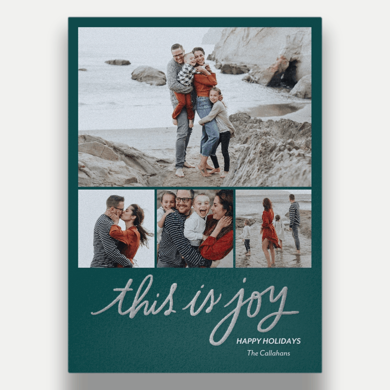 Handwritten Joy Holiday Card