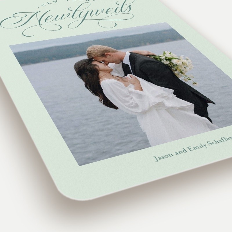 Flourished Newlyweds New Year's Card