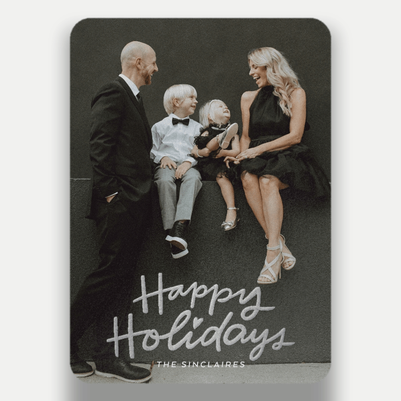 Merry Script Holiday Card
