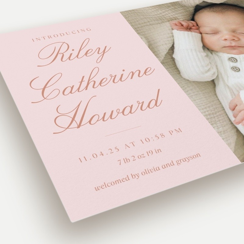 Elegant Announcement Birth Announcement