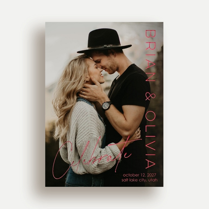 Luxury Foil Wedding Announcement Cards