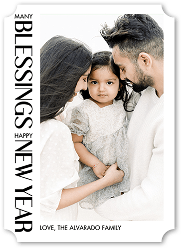 Edgy Messages 5x7 White  Holiday Card