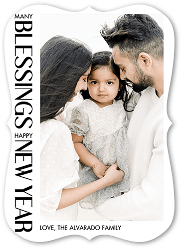 Edgy Messages 5x7 White  Holiday Card