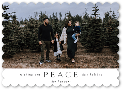 Affectionate Message 5x7 White  Holiday Card