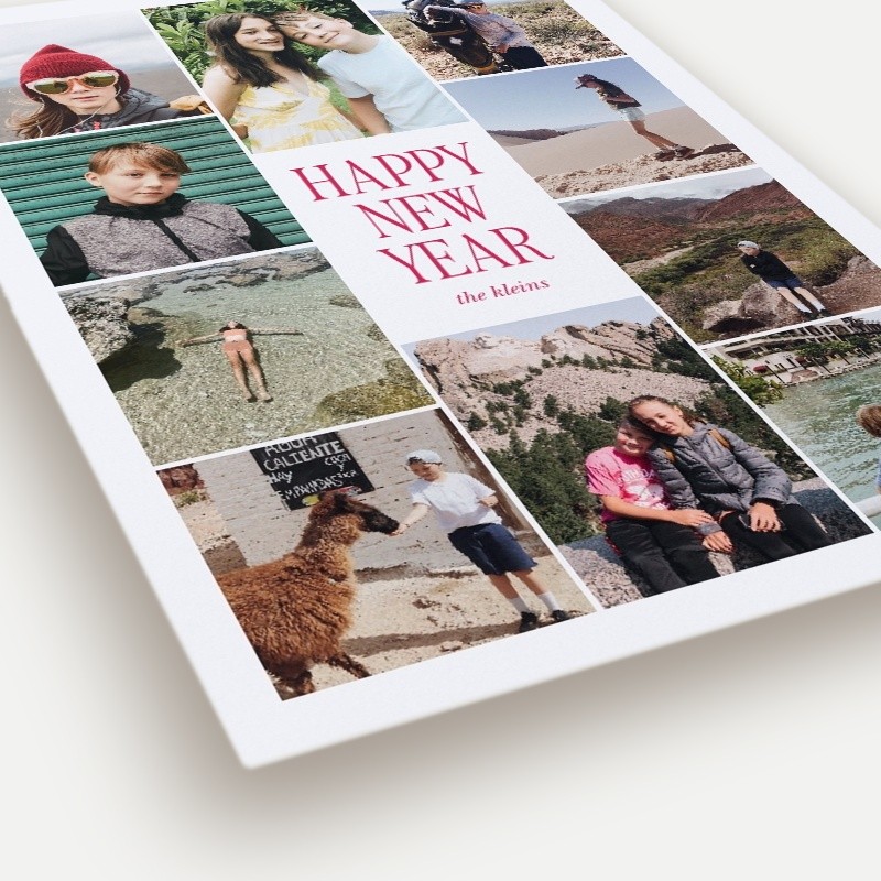Photo Grid New Year's Card