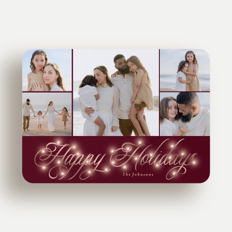 Glowing Flourish Holiday Card