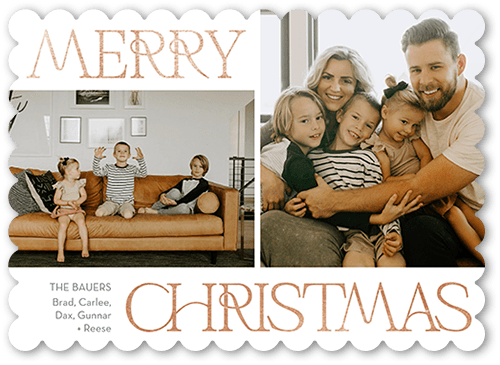 Cheerful Photos 5x7 White  Holiday Card