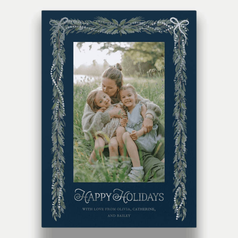 Bow Garland Holiday Card