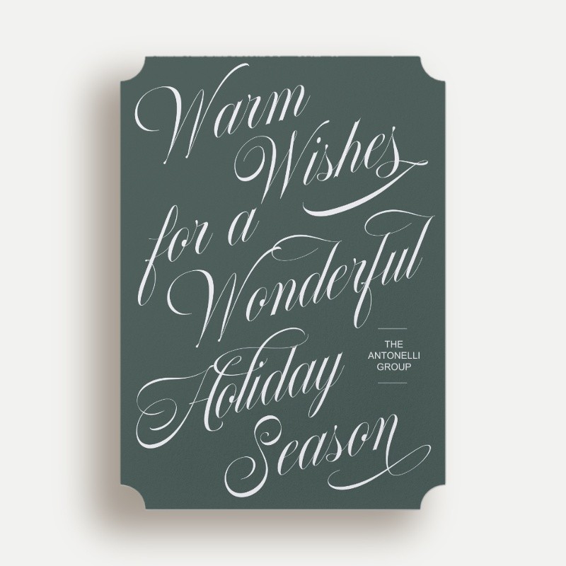Elegant Calligraphy Holiday Card