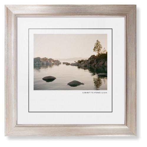 Framed Prints: Modern Gallery Metallic Modern Frame White Top Mat Black Bottom Mat 12x12 White 1 Photo Shutterfly