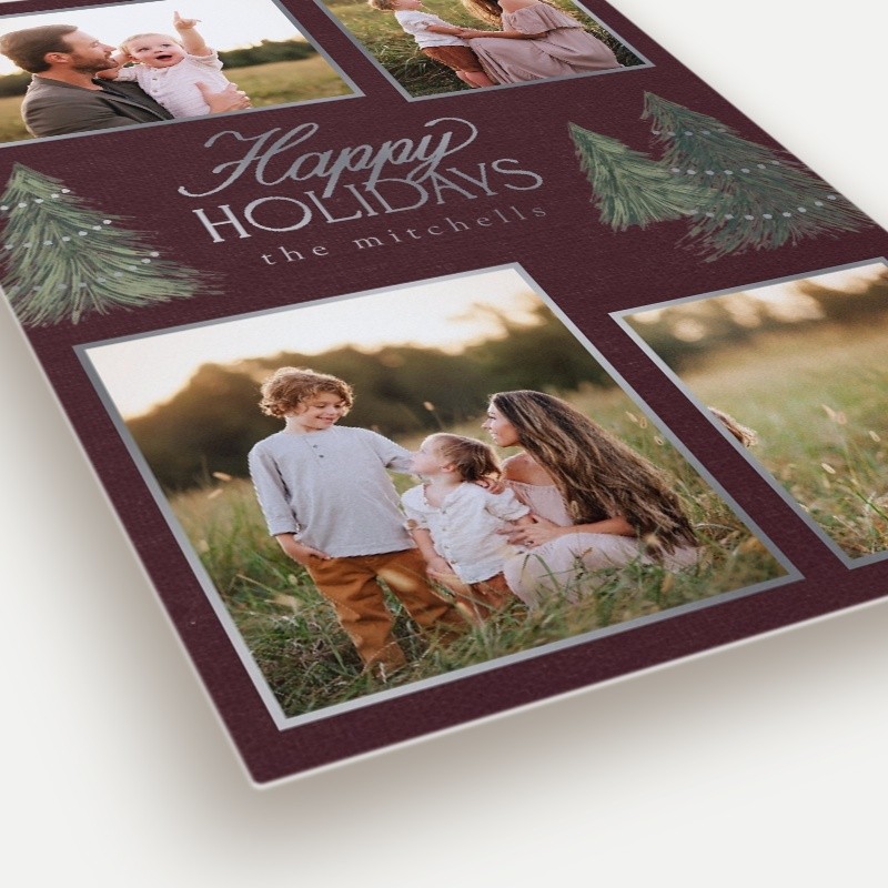 Elegant Pines Holiday Card