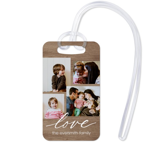Rustic Love 2x3 Brown  Luggage Tag