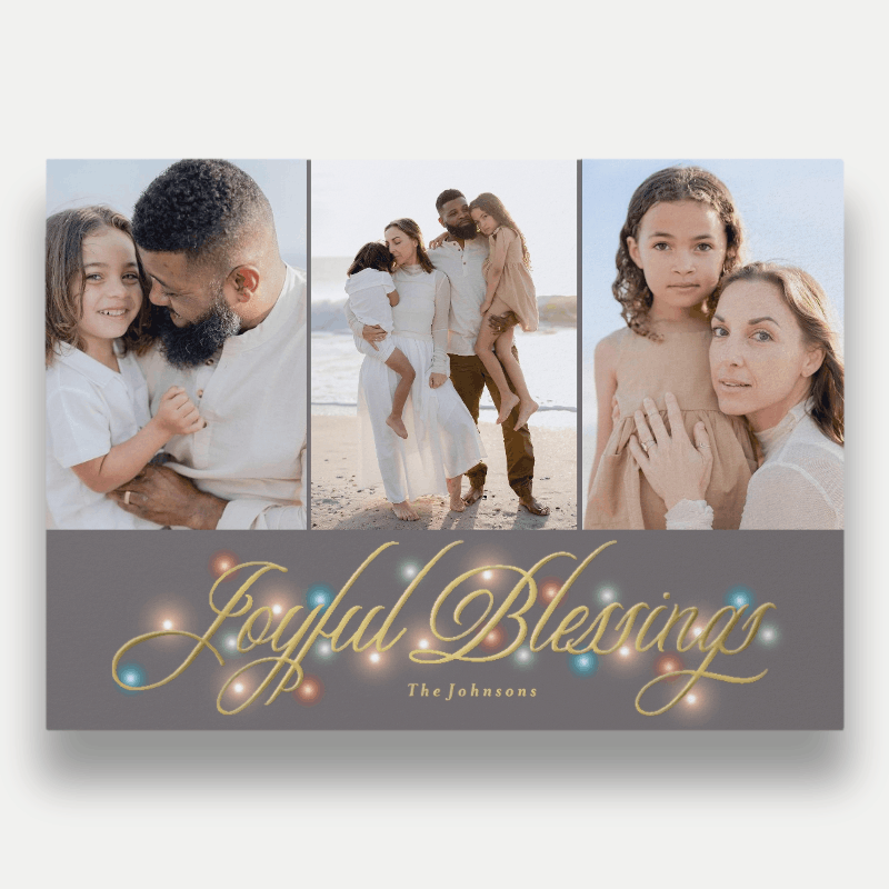 Glowing Flourish Holiday Card