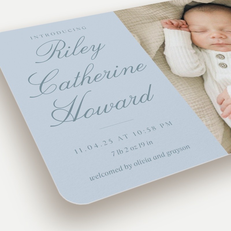 Elegant Announcement Birth Announcement