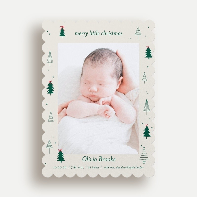 Whimsical Trees Birth Announcement