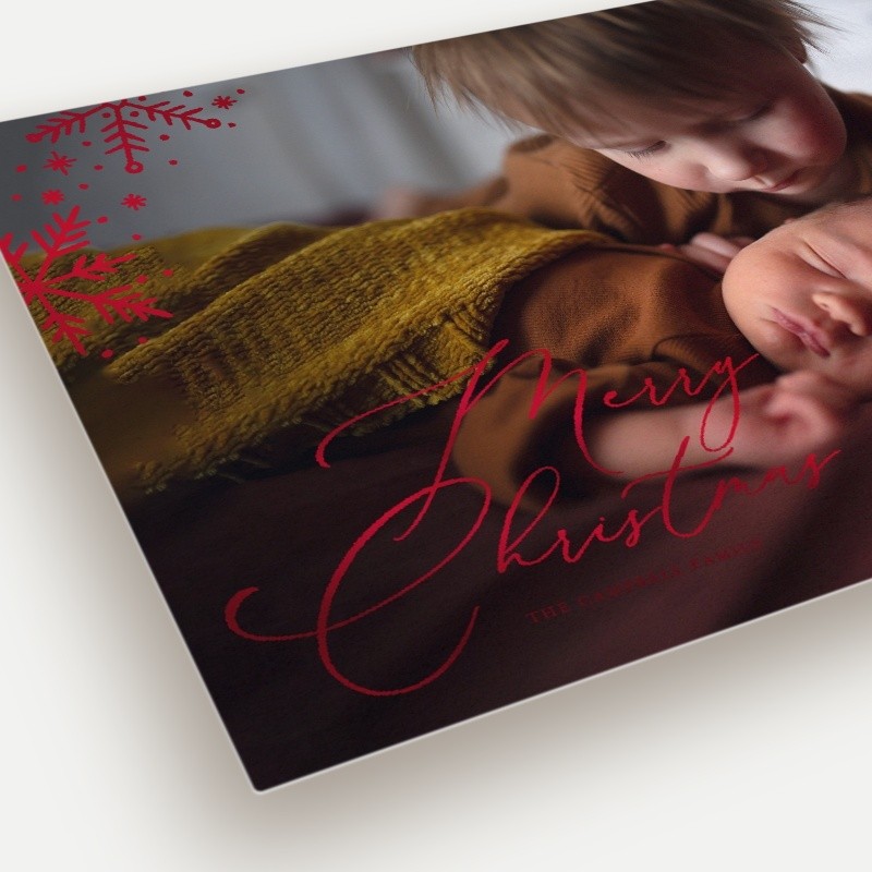 Delicate Flakes Holiday Card